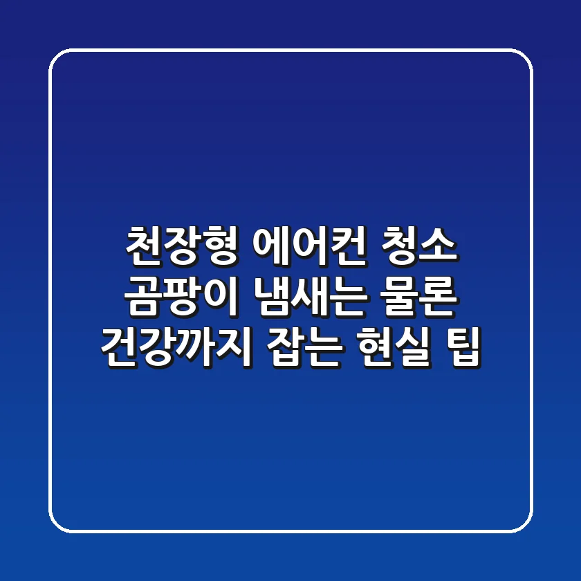 천장형 에어컨 청소, 곰팡이 냄새는 물론 건강까지 잡는 현실 팁