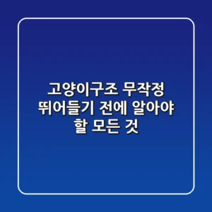 고양이구조, 무작정 뛰어들기 전에 알아야 할 모든 것