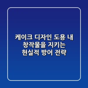 케이크 디자인 도용, 내 창작물을 지키는 현실적 방어 전략