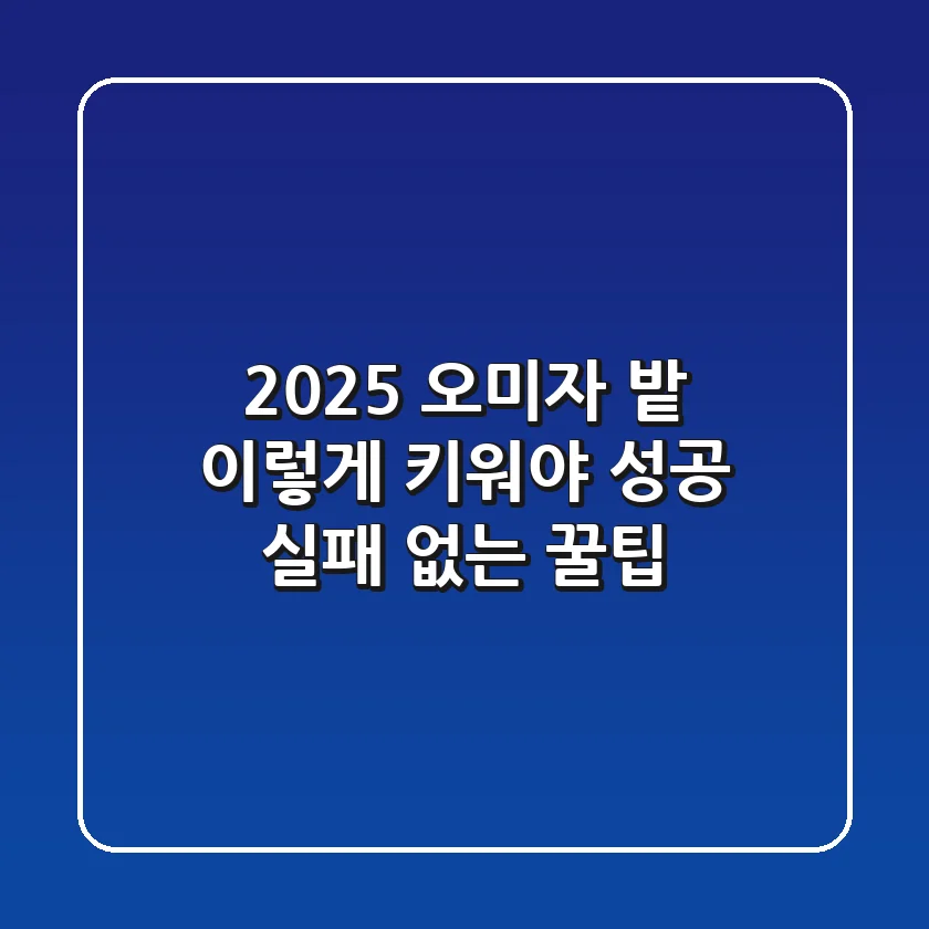 2025 오미자 밭, 이렇게 키워야 성공! (실패 없는 꿀팁)