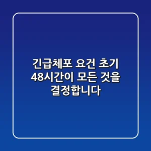 긴급체포 요건, 초기 48시간이 모든 것을 결정합니다