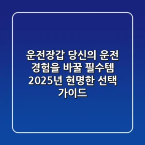 운전장갑, 당신의 운전 경험을 바꿀 필수템! 2025년 현명한 선택 가이드