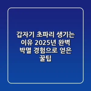 갑자기 초파리 생기는 이유? 2025년 완벽 박멸, 경험으로 얻은 꿀팁!