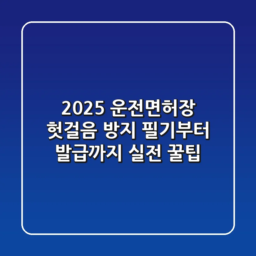 2025 운전면허장 헛걸음 방지! 필기부터 발급까지 실전 꿀팁