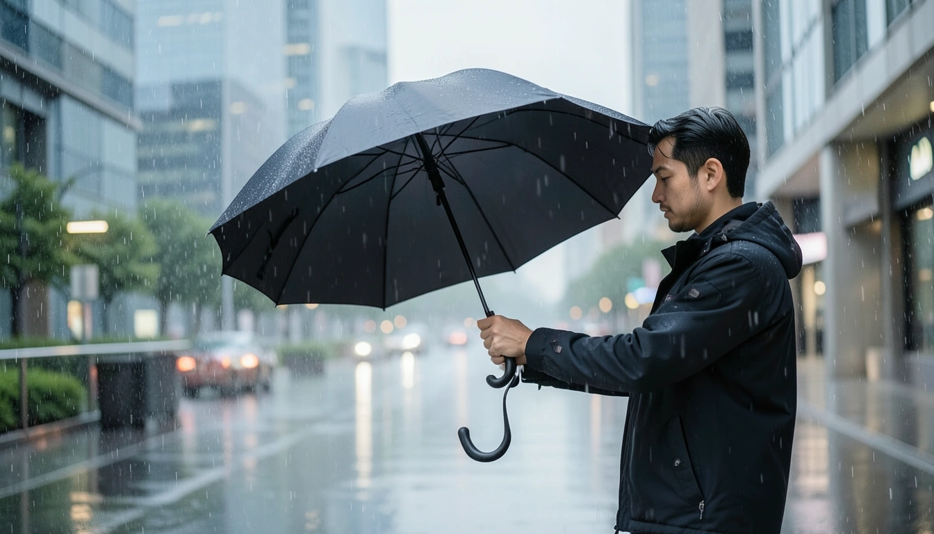 2. 후회 없는 선택! 2단 자동 우산의 핵심 기능 & 소재 분석 🔎