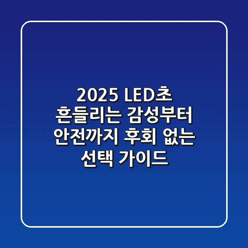 2025 LED초, 흔들리는 감성부터 안전까지! 후회 없는 선택 가이드