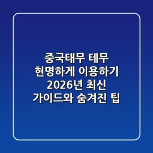중국태무 (테무) 현명하게 이용하기: 2026년 최신 가이드와 숨겨진 팁
